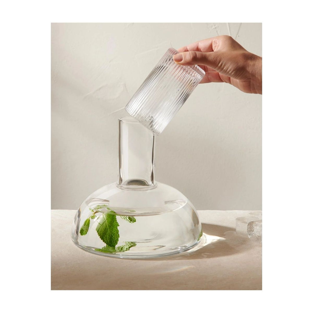 CARAFE WITH DRINKING GLASS CLEAR