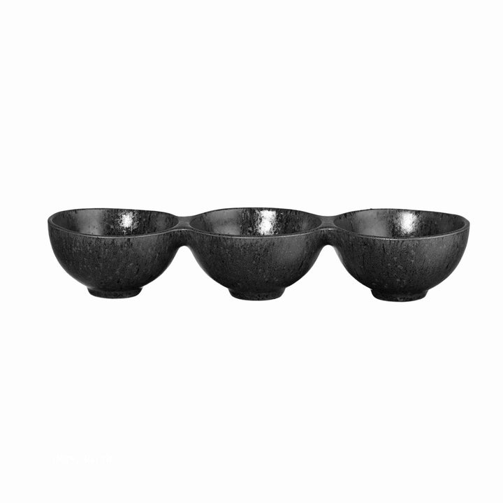 3 SECTION BOWL BLACK IRON