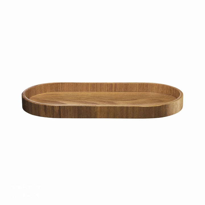 WOODEN TRAY, OVAL 35,5 X 16,5 CM, H. 2,5 CM