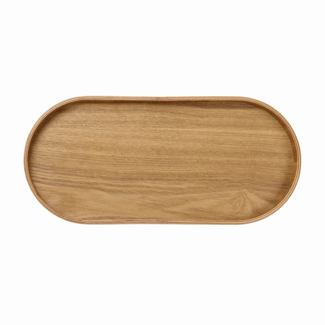 WOODEN TRAY, OVAL 35,5 X 16,5 CM, H. 2,5 CM