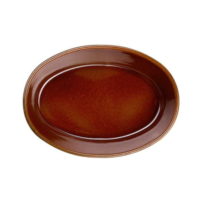 OVENPROOF DISH OVAL BROWN