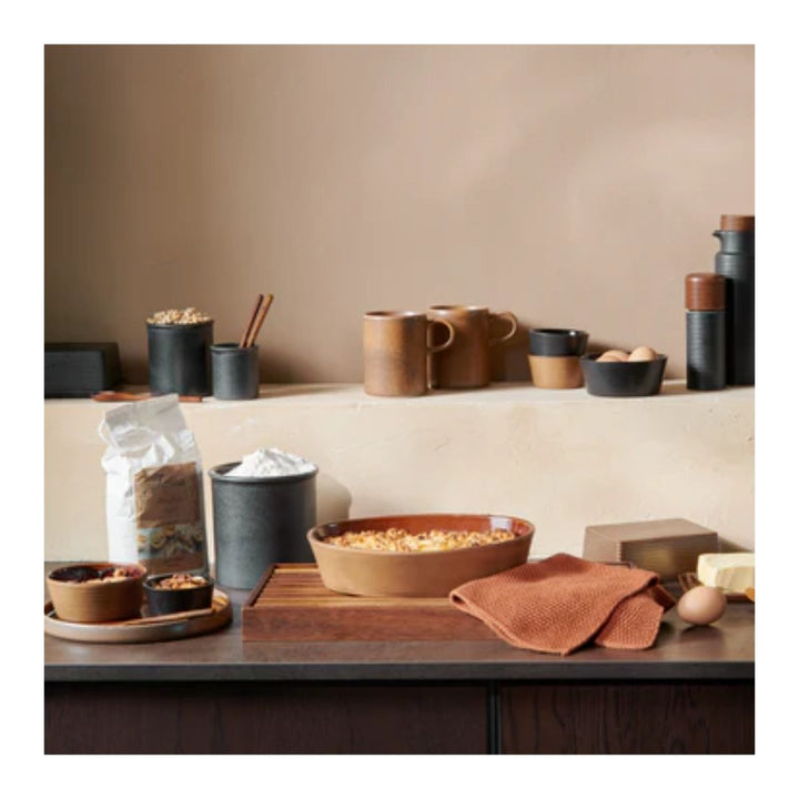 OVENPROOF DISH OVAL BROWN