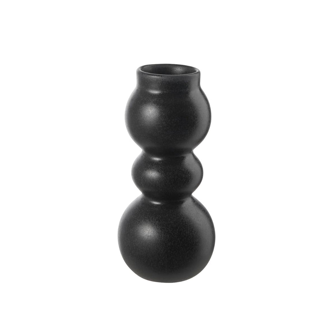 VASE, BLACK IRON D. 5,5/8 CM, H. 19 CM