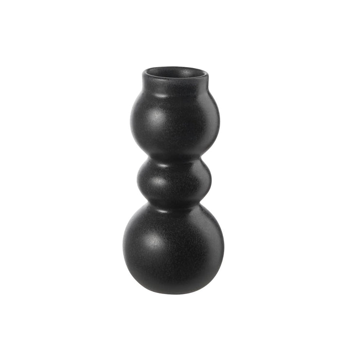 VASE, BLACK IRON D. 5,5/8 CM, H. 19 CM