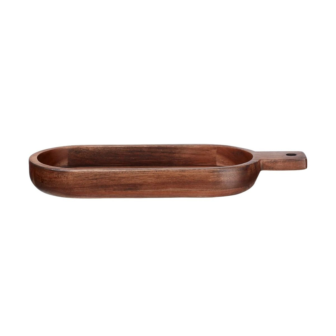CUENCO DE MADERA OVALADO 33,4X13CM H3,5CM