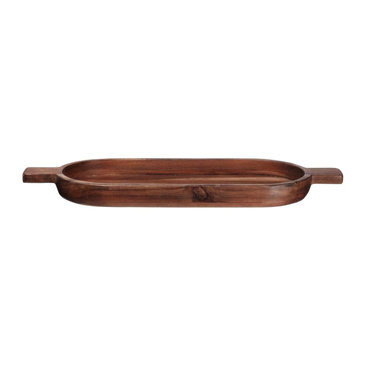 OVAL TRAY 496 X 18 CM H. 35 CM ACACIA