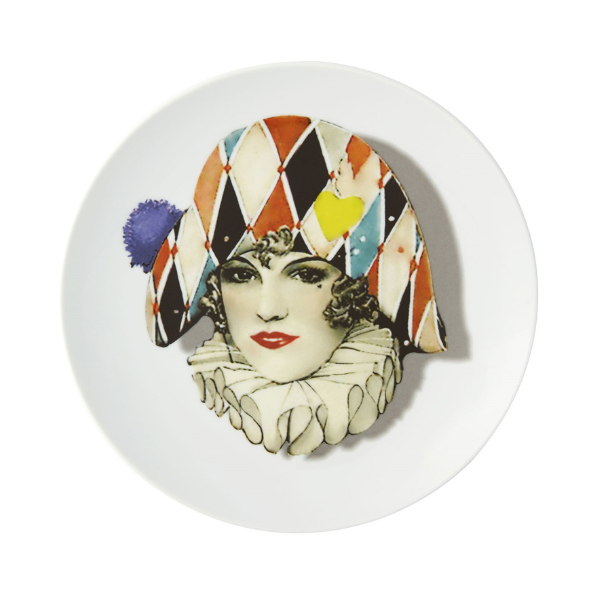 PLATO POSTRE MISS HARLEQUIN LOVE WHO YOU WANT - VISTA ALEGRE - Compralo en CorinneRegalos.com