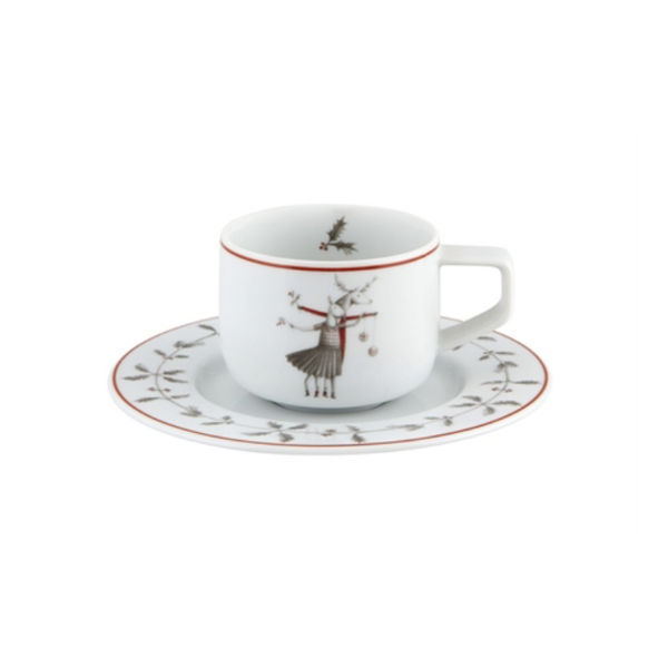 TAZA DE CAFÉ Y PLATILLO PARA VOLAR NOEL - VISTA ALEGRE - Compralo en CorinneRegalos.com