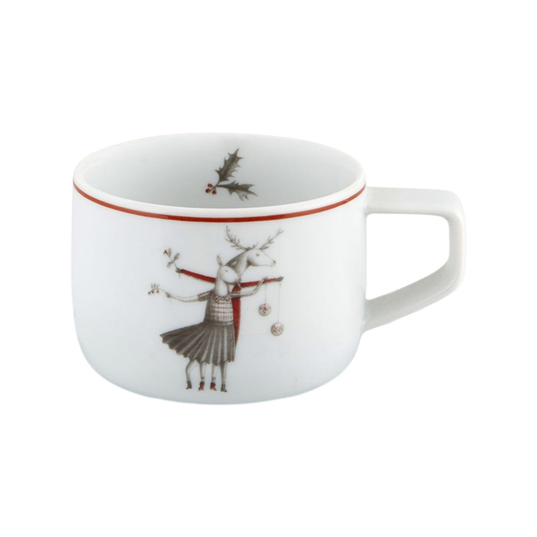 TAZA DE CAFÉ Y PLATILLO PARA VOLAR NOEL