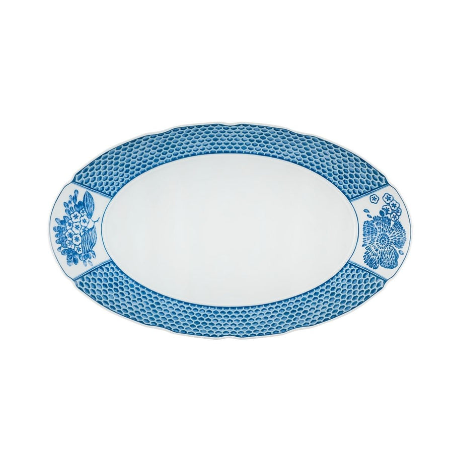 Fuente Oval Grande CORALINA BLUE - VISTA ALEGRE - Compralo en CorinneRegalos.com