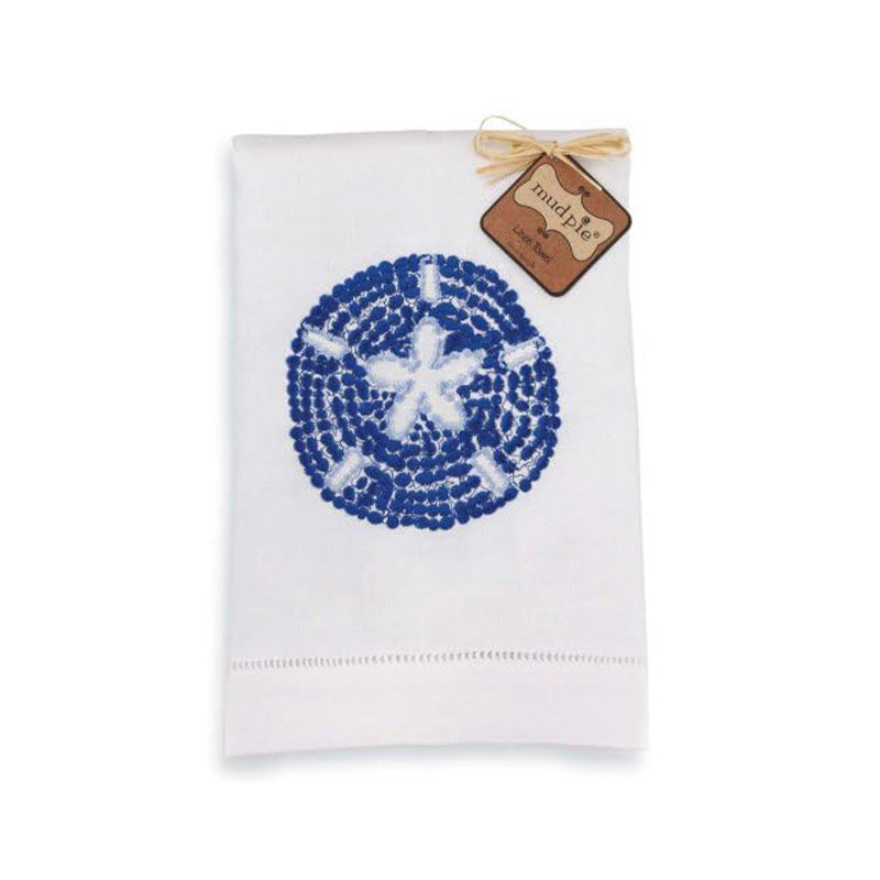 EMBRD SND  DOLLAR LINEN TOWEL - MUD PIE - Compralo en CorinneRegalos.com
