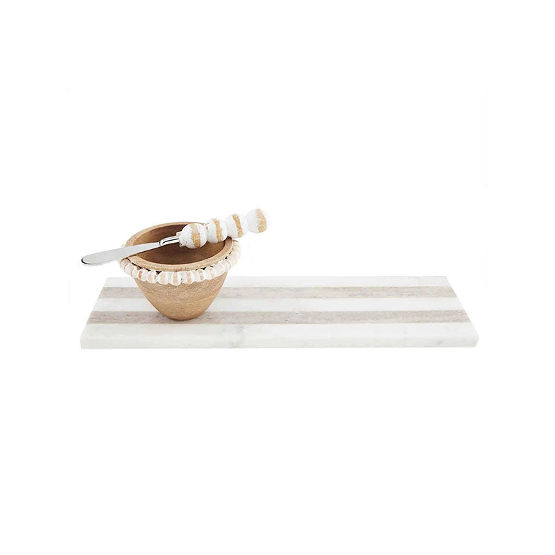 MARBLE BOARD WOOD BOWL SET - MUD PIE - Compralo en CorinneRegalos.com