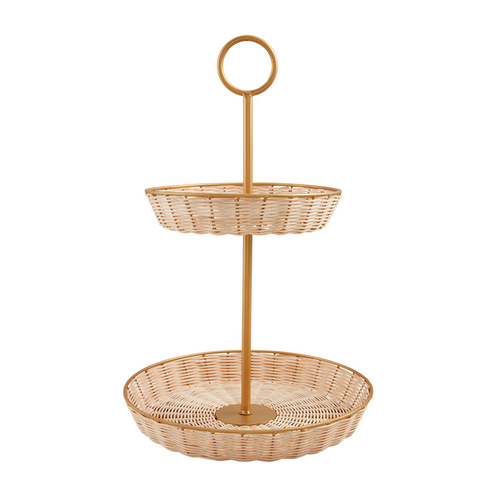 WOVEN TIERED SERVER - MUD PIE - Compralo en CorinneRegalos.com