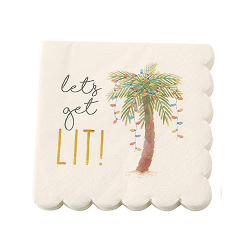 PALM TREE CHRISTMAS NAPKINS - MUD PIE - Compralo en CorinneRegalos.com