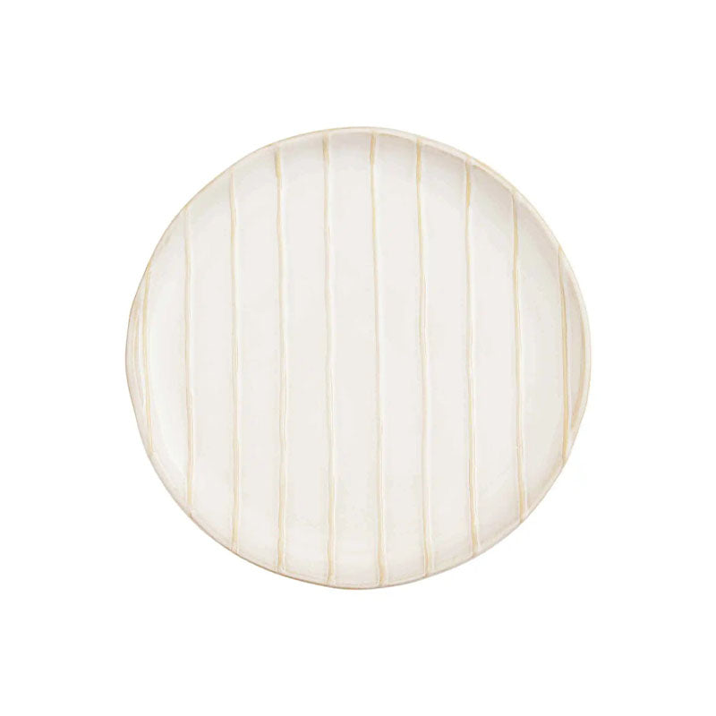 LINES STONEWARE SALAD PLATE - MUD PIE - Compralo en CorinneRegalos.com