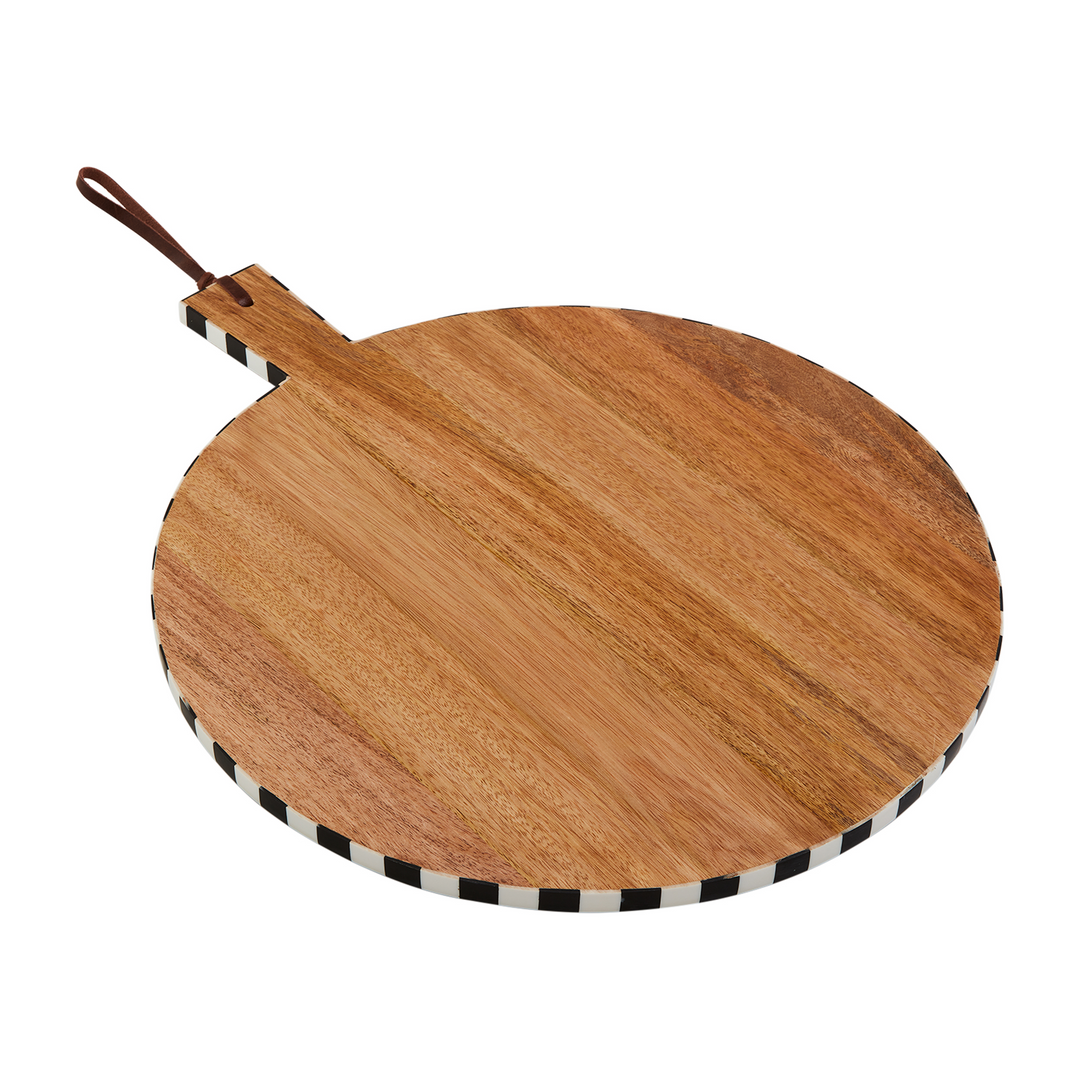 ROUND CHECKERED EDGE PADDLE BOARD - MUD PIE - Compralo en CorinneRegalos.com