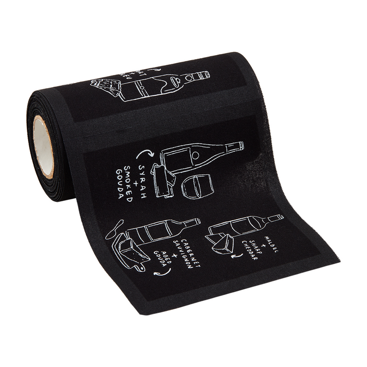 BLACK COCKTAIL NAPKIN ROLL - MUD PIE - Compralo en CorinneRegalos.com