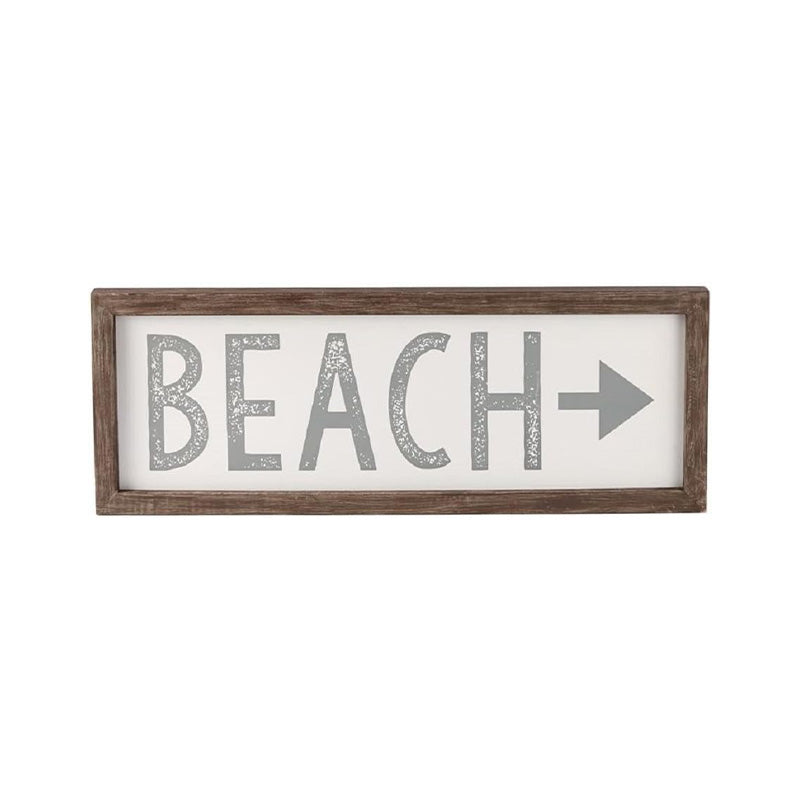 ROTULO BEACH CON FLECHA - MUD PIE - Compralo en CorinneRegalos.com