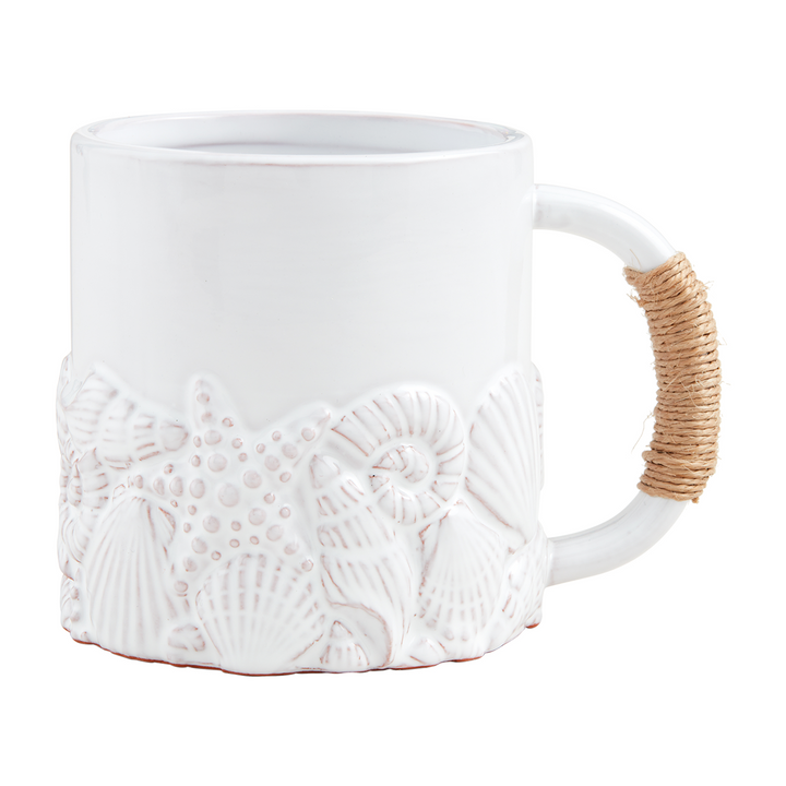 HALF SHELLS TEXTURED MUG - MUD PIE - Compralo en CorinneRegalos.com