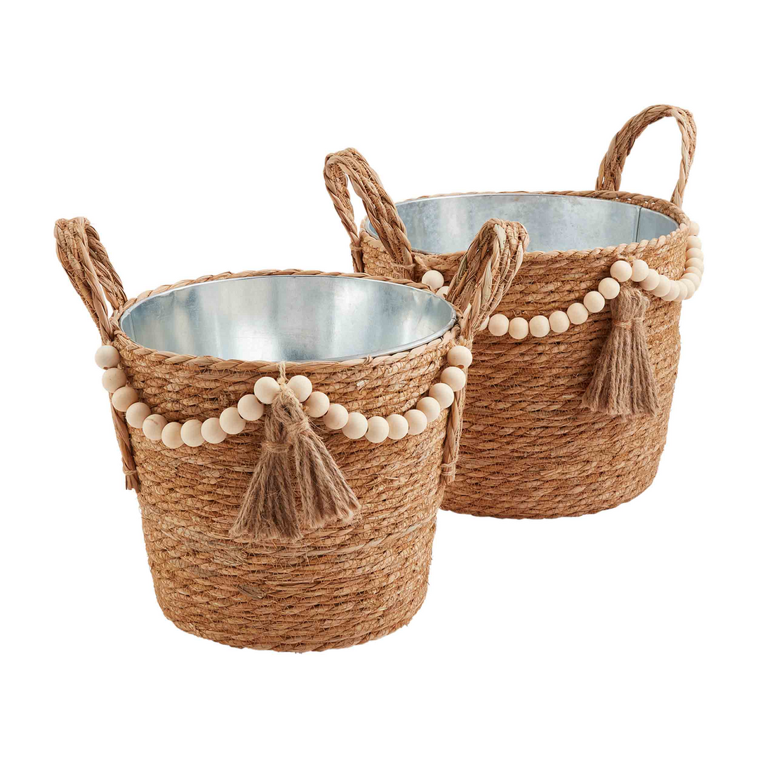 BEADED PARTY TUB BASKETS - MUD PIE - Compralo en CorinneRegalos.com