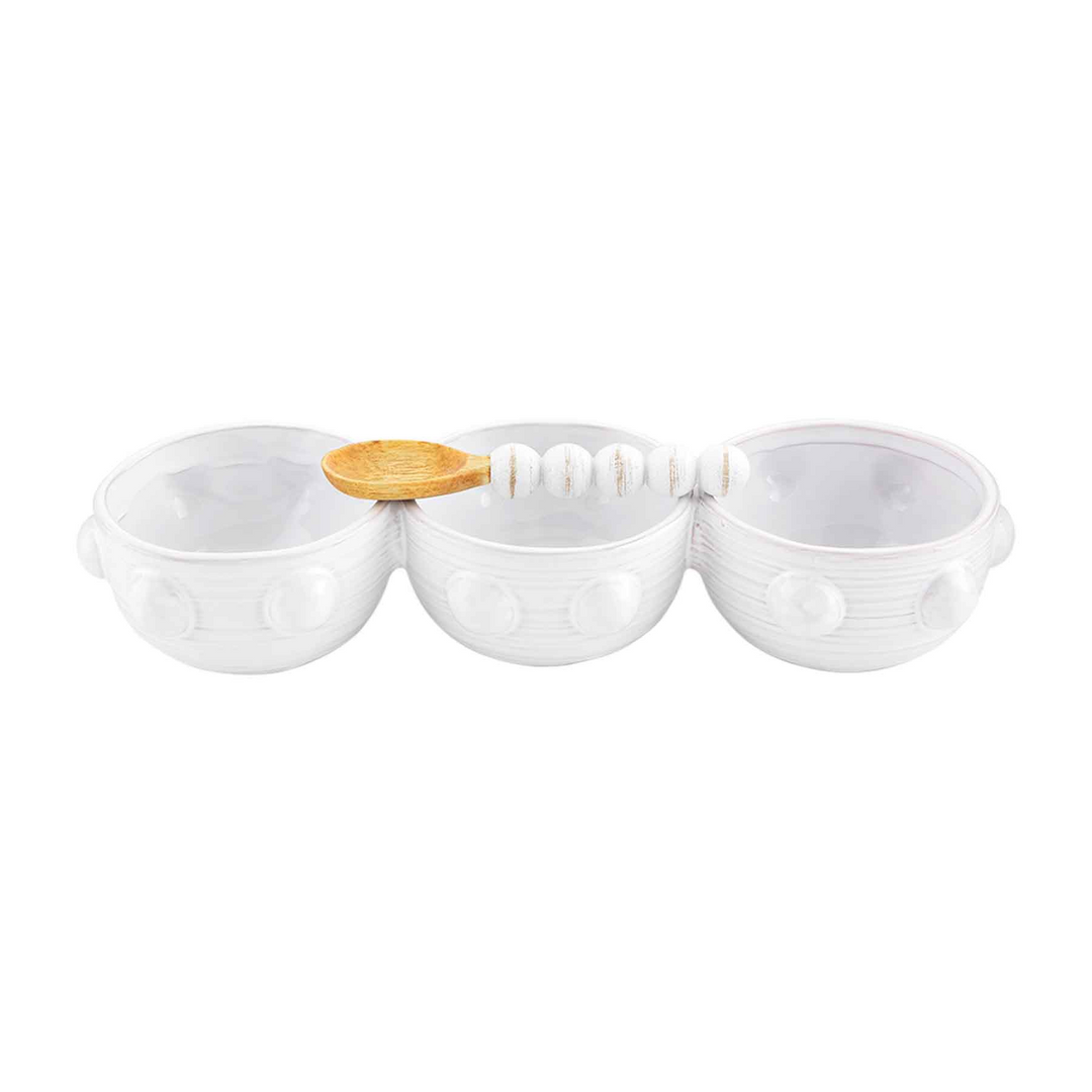 BEADED TRIPLE DIP SET - MUD PIE - Compralo en CorinneRegalos.com