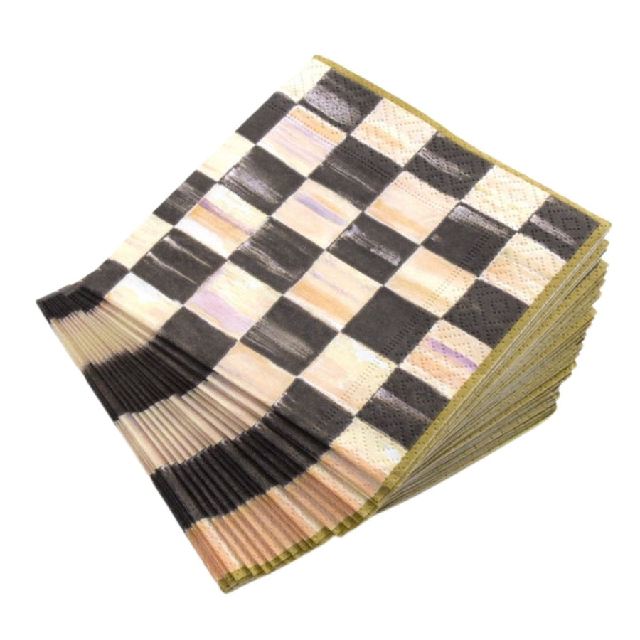 COURTLY CHECK COCKTAIL PAPER NAPKINS - MACKENZIE-CHILDS - Compralo en CorinneRegalos.com