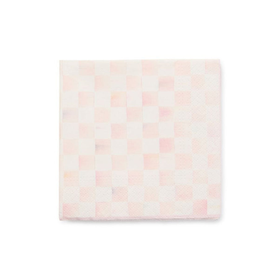 ROSY CHECK COCKTAIL PAPER NAPKINS - MACKENZIE-CHILDS - Compralo en CorinneRegalos.com