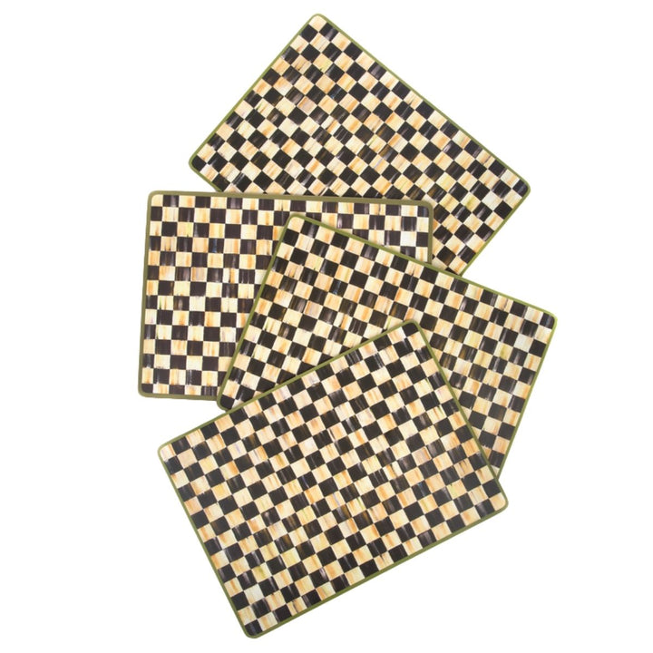 COURTLY CHECK CORK BACK PLACEMATS - SET OF 4 - MACKENZIE-CHILDS - Compralo en CorinneRegalos.com