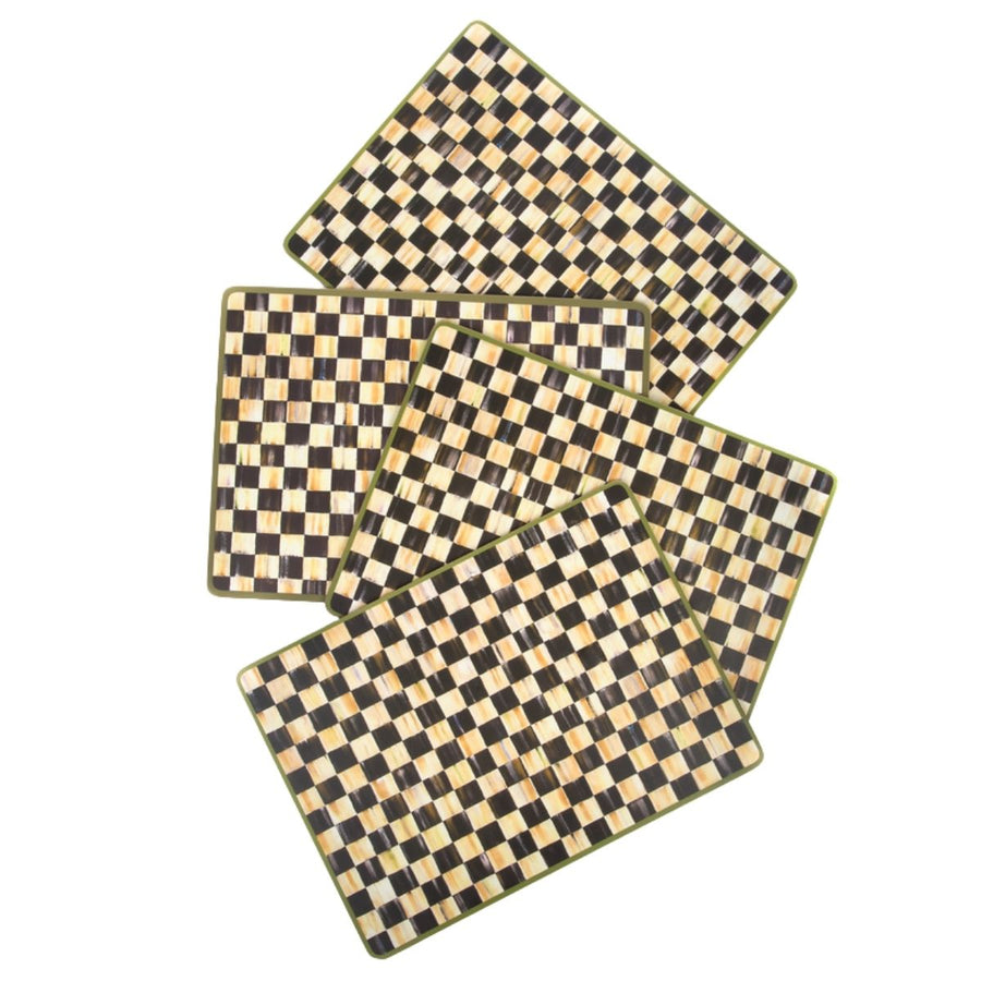 COURTLY CHECK CORK BACK PLACEMATS - SET OF 4 - MACKENZIE-CHILDS - Compralo en CorinneRegalos.com