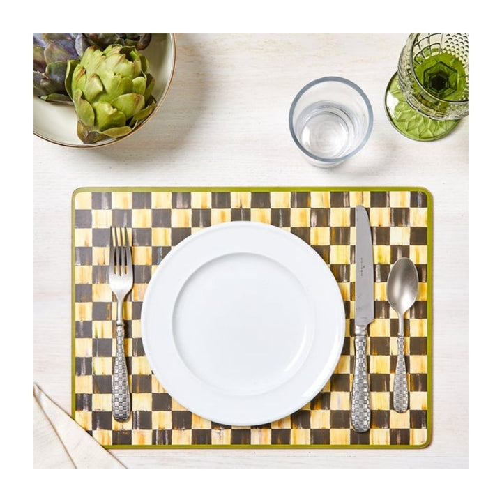 COURTLY CHECK CORK BACK PLACEMATS - SET OF 4