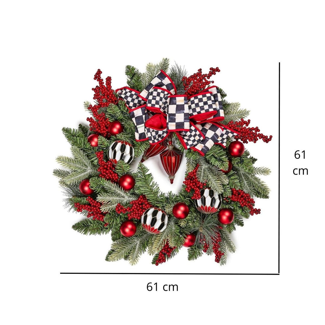 "MERRY CHRISTMAS ILLUMINATED 24"" WREATH"