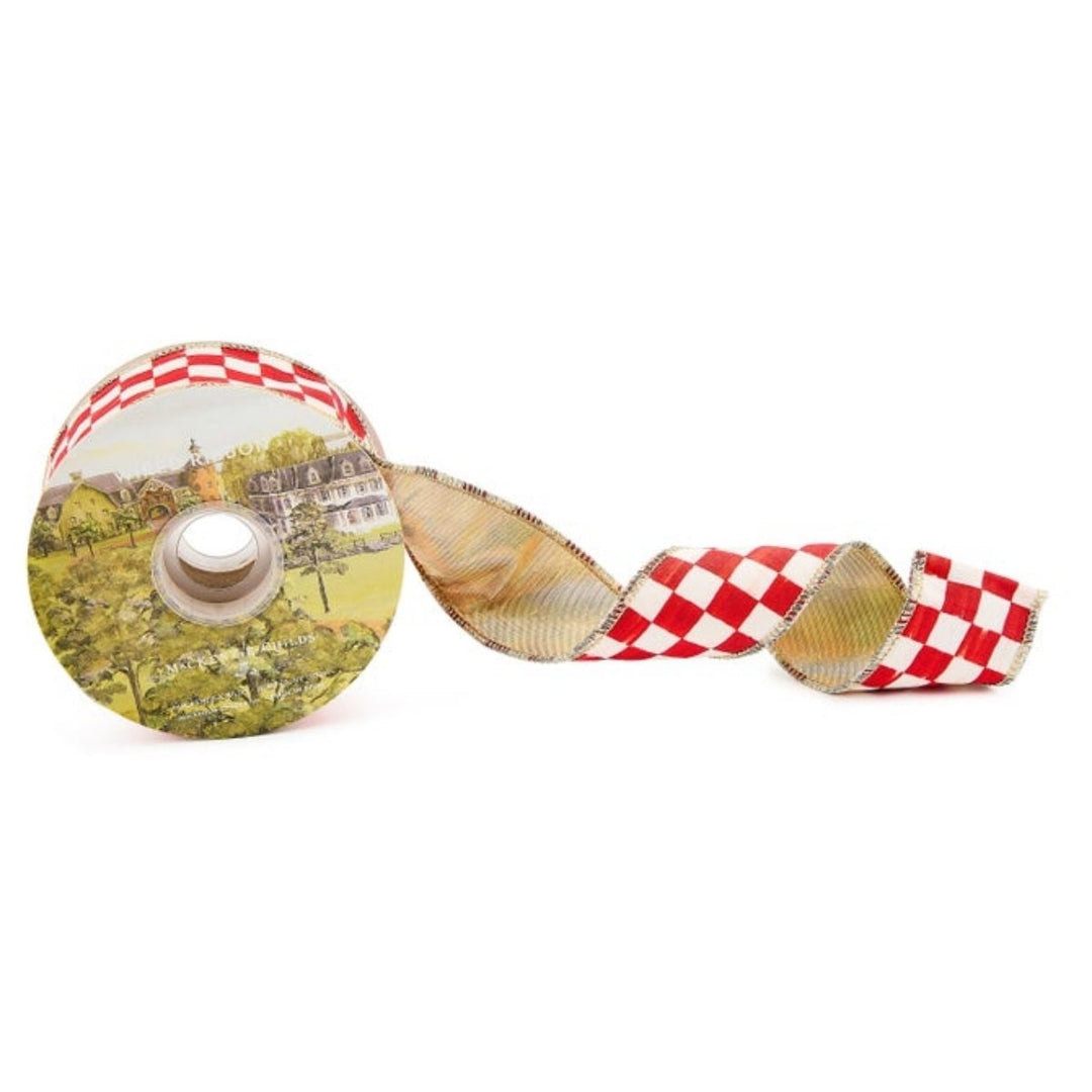 "RED CHECK 2"" RIBBON" - MACKENZIE-CHILDS - Compralo en CorinneRegalos.com