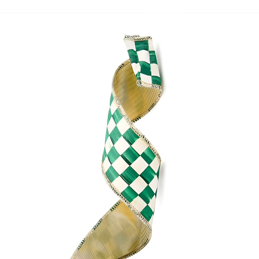 "GREEN CHECK 2"" RIBBON"