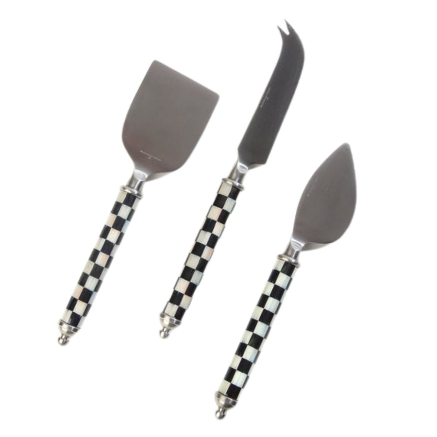 COURTLY CHECK SUPPER CLUB CHEESE KNIFE SET - MACKENZIE-CHILDS - Compralo en CorinneRegalos.com