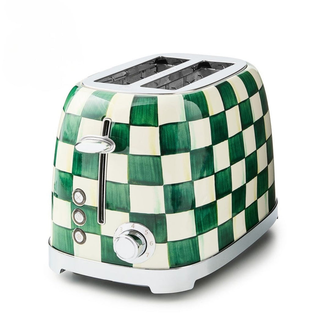 EMERALD CHECK 2-SLICE TOASTER - MACKENZIE-CHILDS - Compralo en CorinneRegalos.com