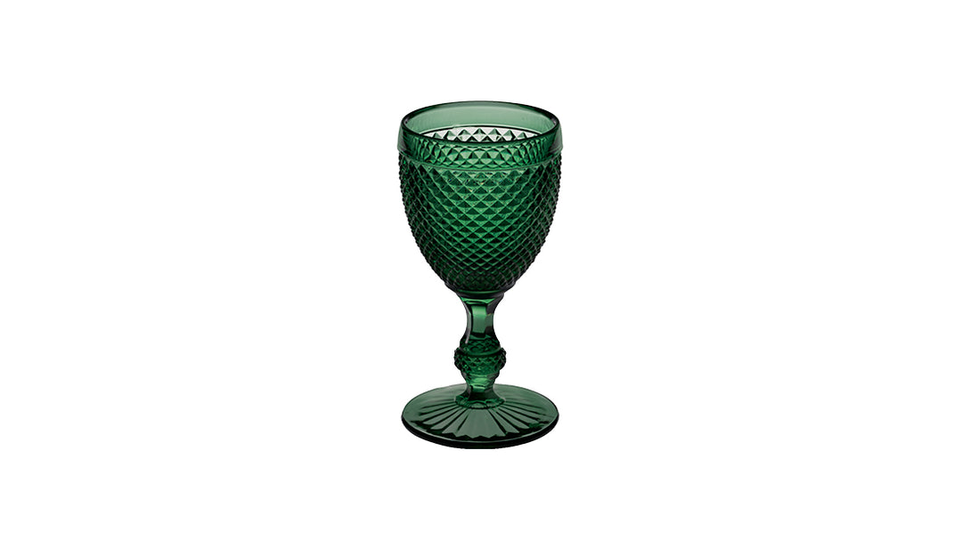 SET 4 RED WINE GOBLETS EMERALD GREEN - VISTA ALEGRE - Compralo en CorinneRegalos.com