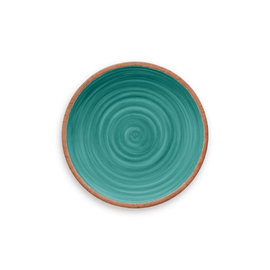 RUSTIC SWIRL DINNER PLATE TURQUOISE - TAR HONG MELAMINE INC. - Compralo en CorinneRegalos.com