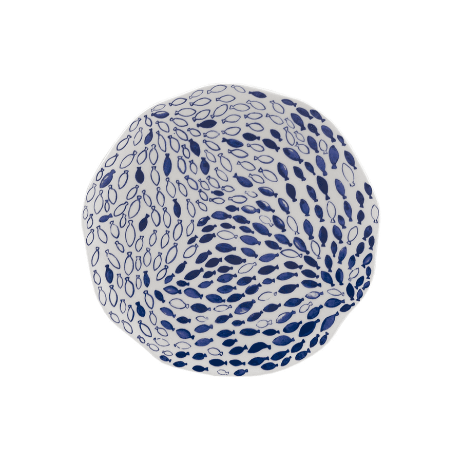 BLUE DINNER PLATE CM 27 FISHES - UNITABLE - Compralo en CorinneRegalos.com