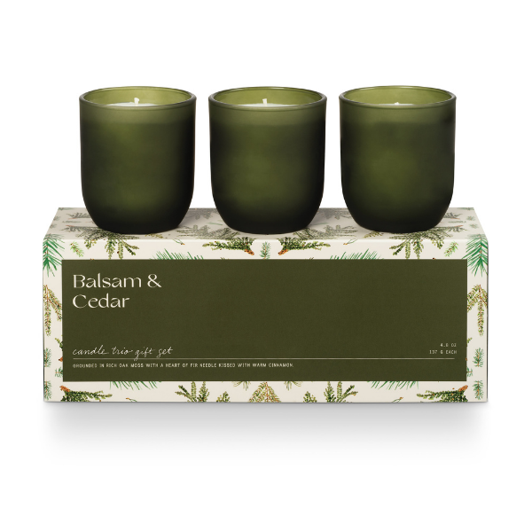 BALSAM & CEDAR VOTIVE GIFT SET - CREATIVE COOP - Compralo en CorinneRegalos.com