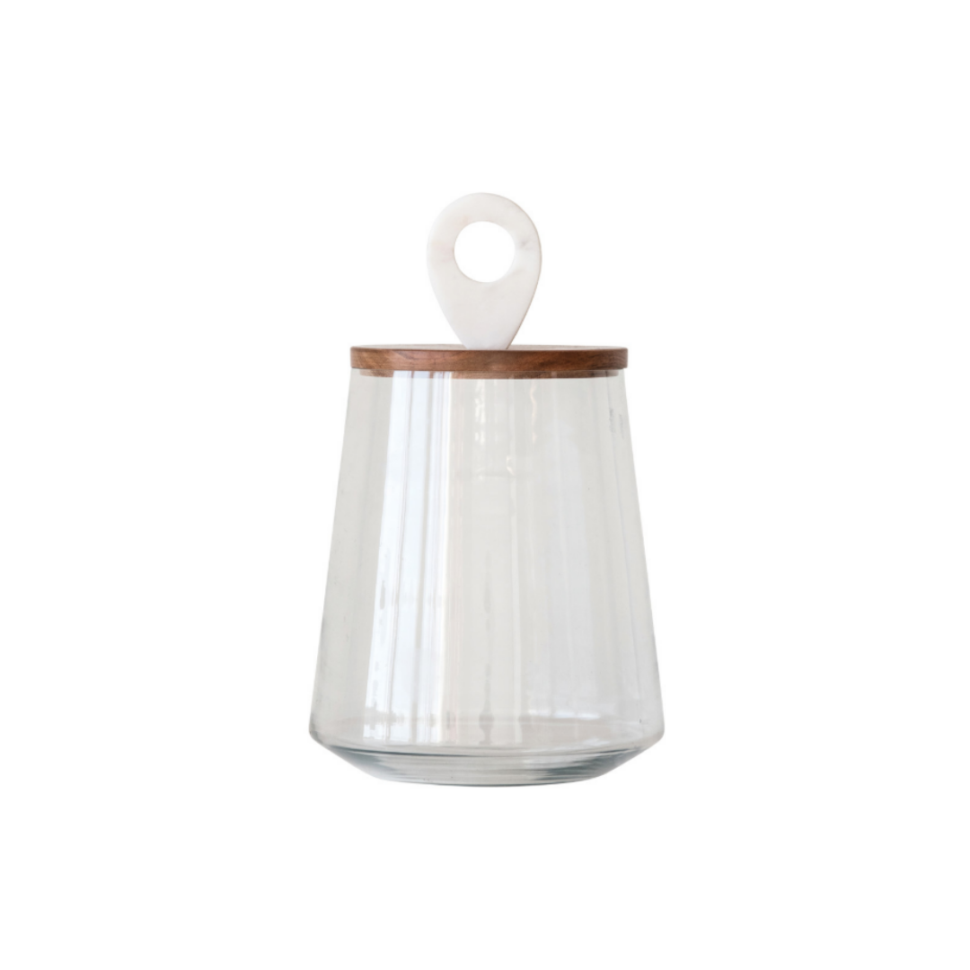 7 RND X 11-3/4H GLASS JAR W - CREATIVE COOP - Compralo en CorinneRegalos.com