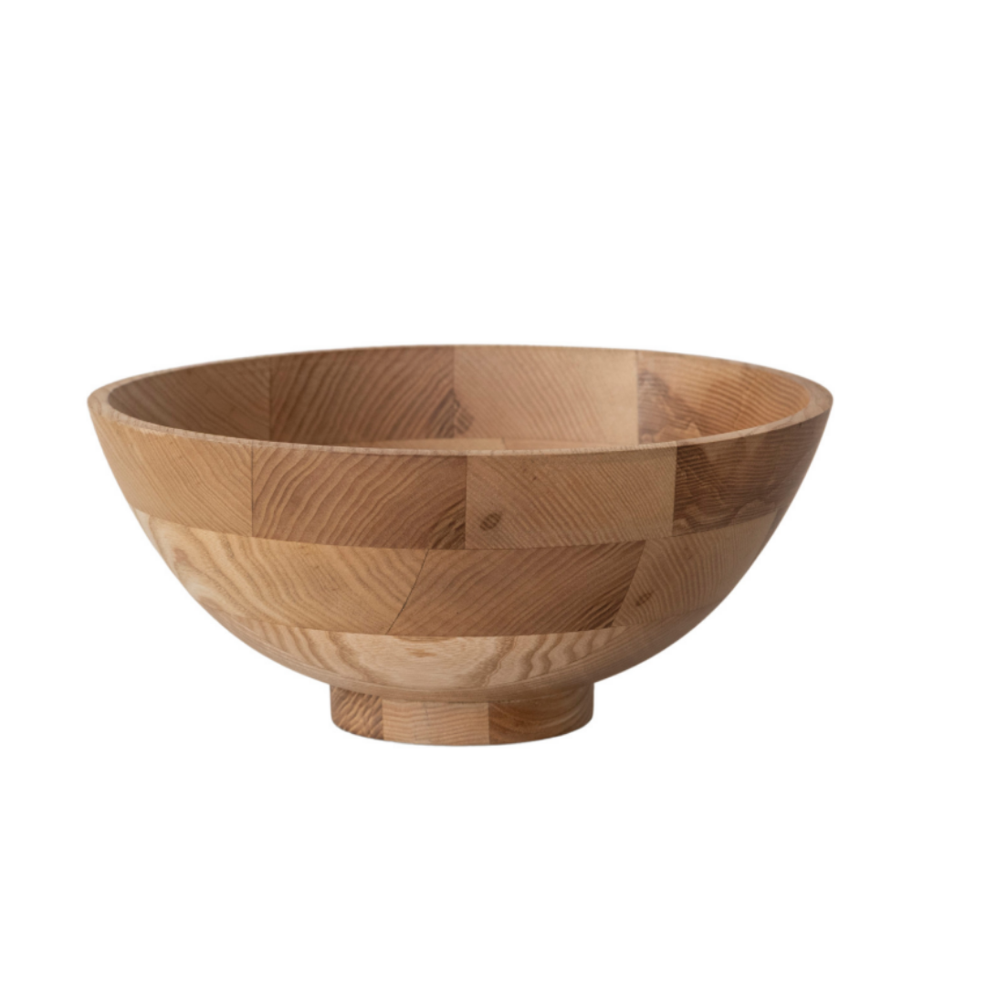 WOOD SERVING BOWL, NATURAL - CREATIVE COOP - Compralo en CorinneRegalos.com