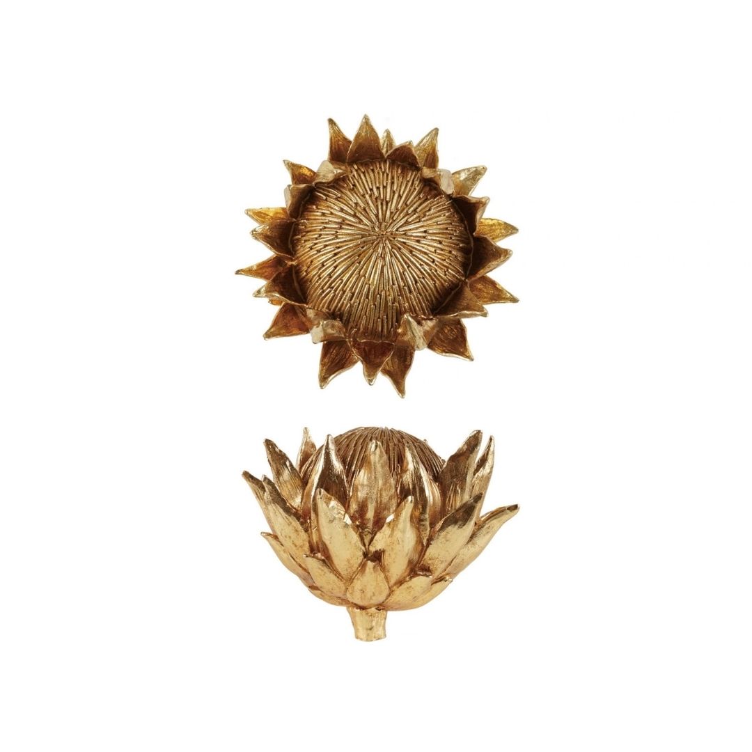 RESIN ARTICHOKE, GOLD FINISH - CREATIVE COOP - Compralo en CorinneRegalos.com