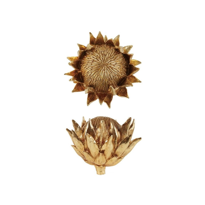 RESIN ARTICHOKE, GOLD FINISH - CREATIVE COOP - Compralo en CorinneRegalos.com