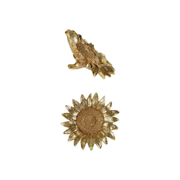 RESIN SUNFLOWER, GOLD FINISH - CREATIVE COOP - Compralo en CorinneRegalos.com