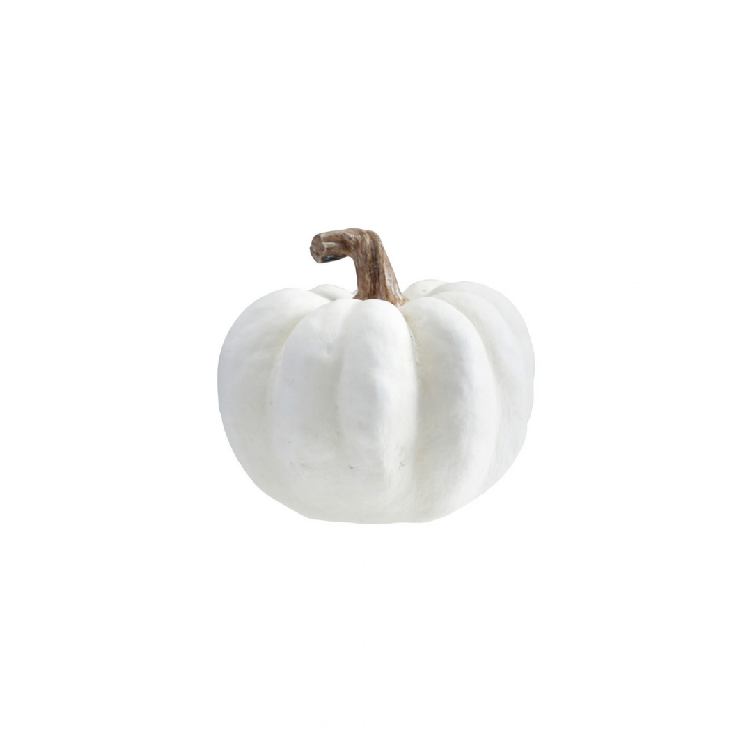 RESIN PUMPKIN, WHITE & CREAM COLOR - CREATIVE COOP - Compralo en CorinneRegalos.com