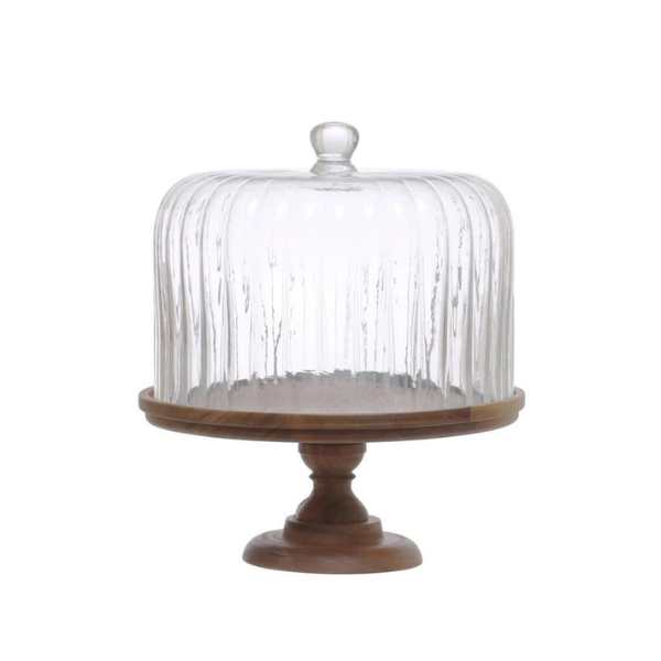 "S/2 13""H Glass Cake Stand w" - CREATIVE COOP - Compralo en CorinneRegalos.com