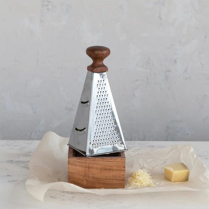 "S/2 7""H Stainless Steel Grater"