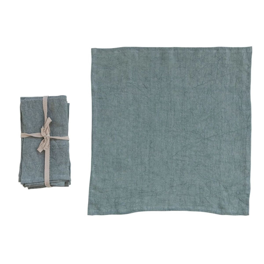 "S/4 18"" Sq. Stonewashed Linen" - CREATIVE COOP - Compralo en CorinneRegalos.com