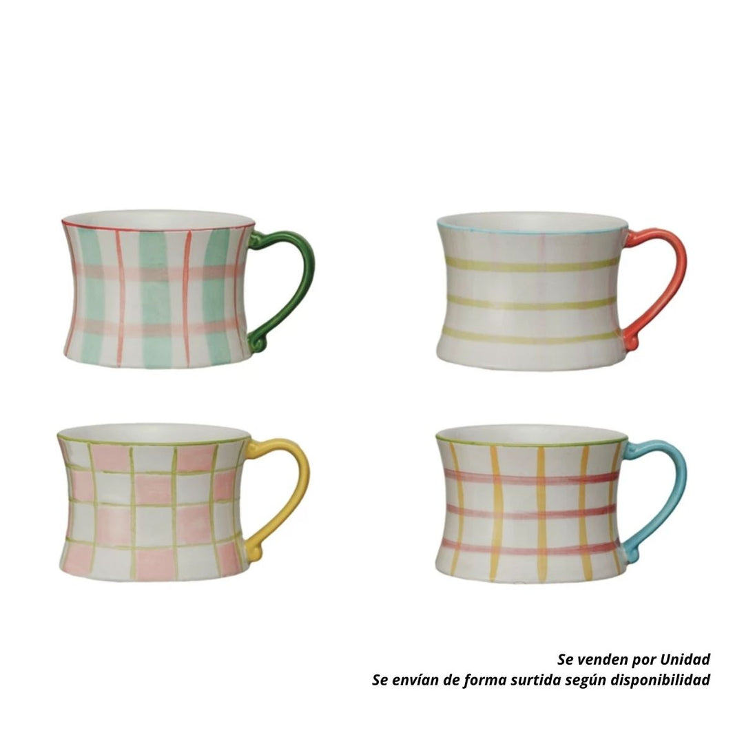 "4""RND X 3""H STONEWARE MUG" - CREATIVE COOP - Compralo en CorinneRegalos.com