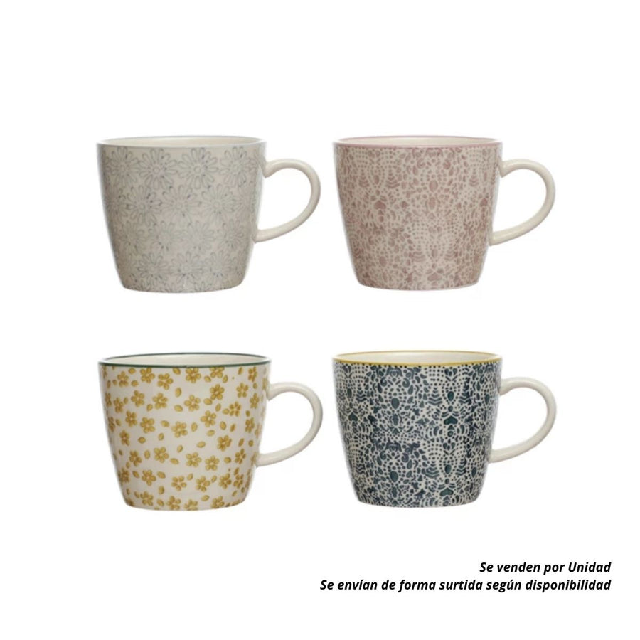 "3-1/4""H STONEWARE MUG," - CREATIVE COOP - Compralo en CorinneRegalos.com